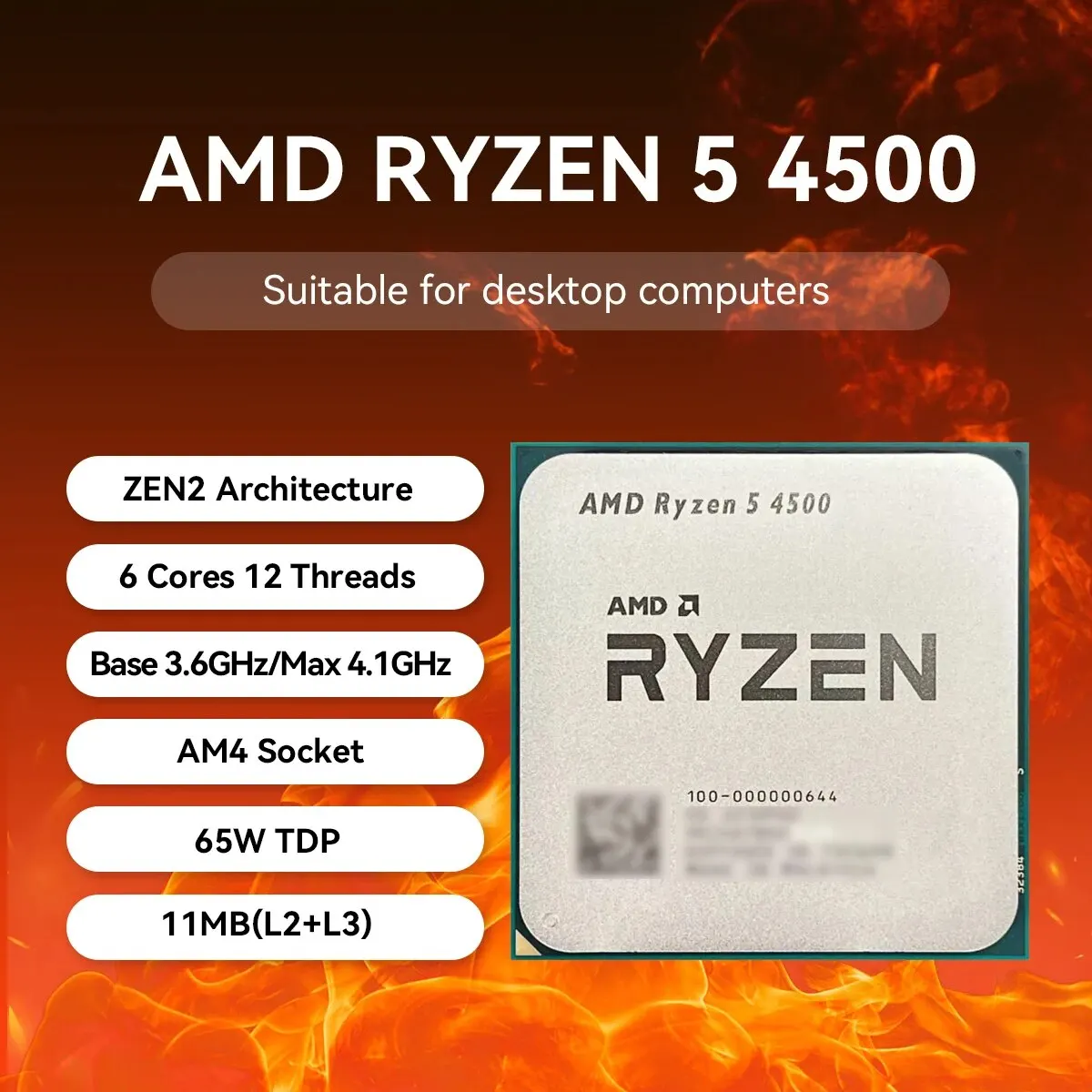 AMD Ryzen 5 4500 3.6GHz 베이스 클록