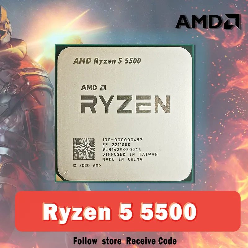 AMD Ryzen 5 5500 R5 5500 3.6 GHz 6 코어 12 스레드 CPU 프로세서