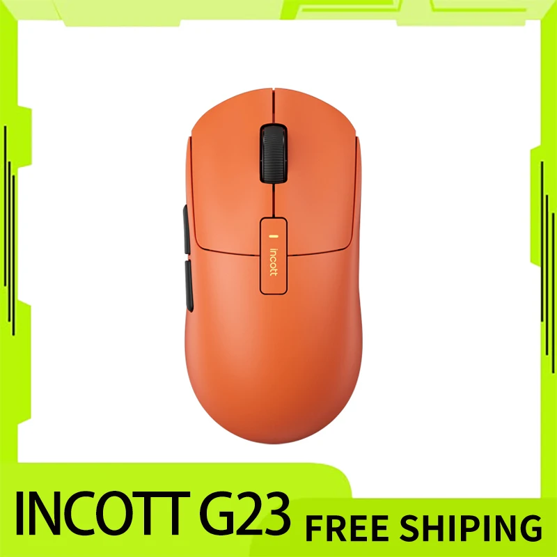 Incott G23 Pro 무선 마우스 8k 핫 스왑 듀얼 모드 고속 충전 Paw3950 센서 게이밍 마우스