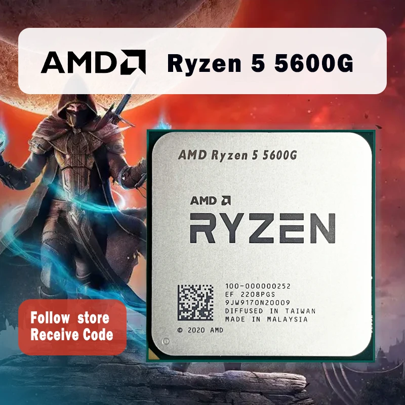 인생 최고의 제품 AMD Ryzen 5 5600G R5 5600G 3.9GHz 6 코어 12 스레드 65W CPU 프로세서 L3 = 16M 100-000000252 소켓 AM4 지금 바로 결제하세요!