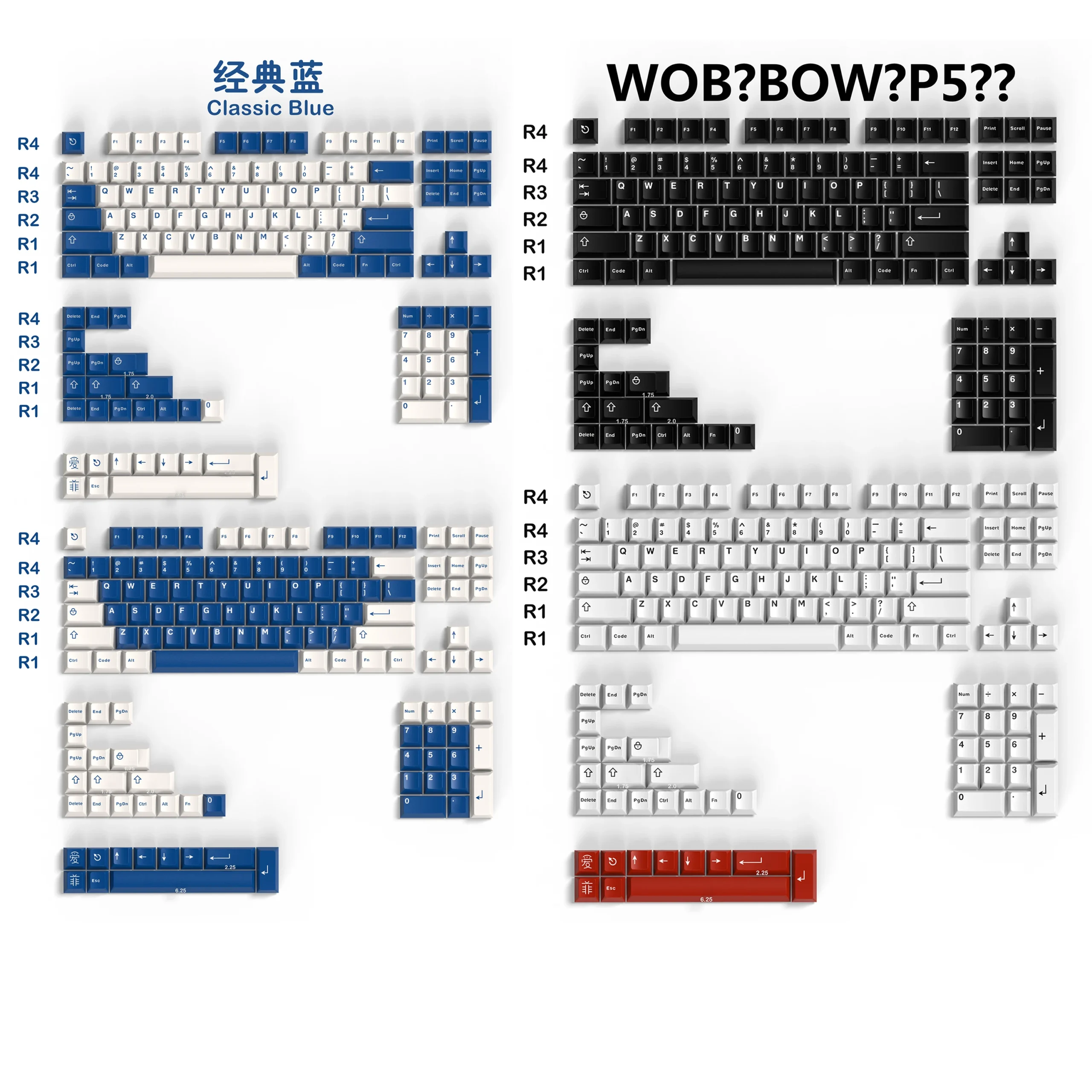 지금 바로 품절 예상 제품 GMK 일루션 WOB BOW P5 Wavez 8008 클래식 블루 모던 돌치 라이트 키캡 바로 품절될 인기 아이템!