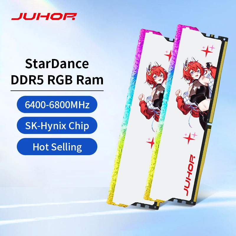 오늘만 할인 JUHOR DDR5 RGB 메모리 16GB 6400MHz 6800MHz 하이닉스 오리지널 칩 데스크톱 컴퓨터 램 기회가 된다면 놓치지 마세요!