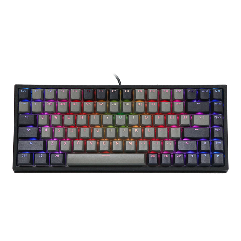 한정 수량 판매 Epomaker EP84 75% 84 키 RGB Hotswap 유선 기계 게임 키보드 PBT 염료 subbed Keycaps for Mac/Win/Gamers 빈티지 테마 가격 보장!