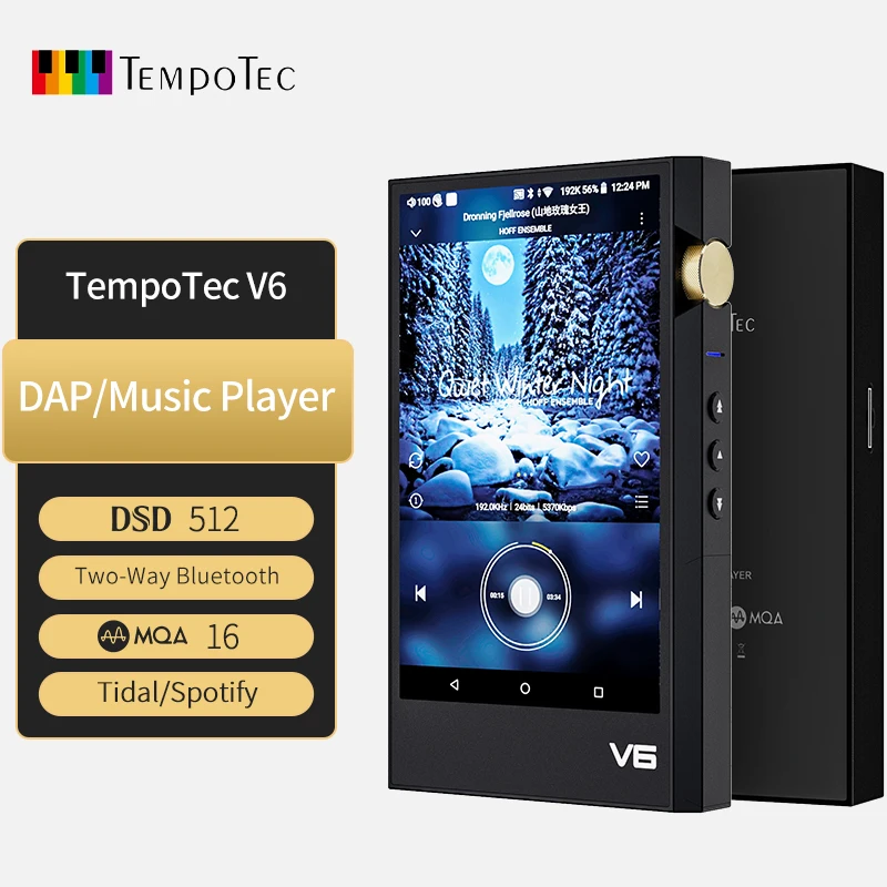 후회 없는 선택! TempoTec V6 DAP DSD512 안드로이드 HIFI 음악 플레이어 MP3 휴대용 듀얼 AK4493SEQ DAC 와이파이 양방향 블루투스 MQA 타이달 스포티파이 핫딜 놓치지 마세요!