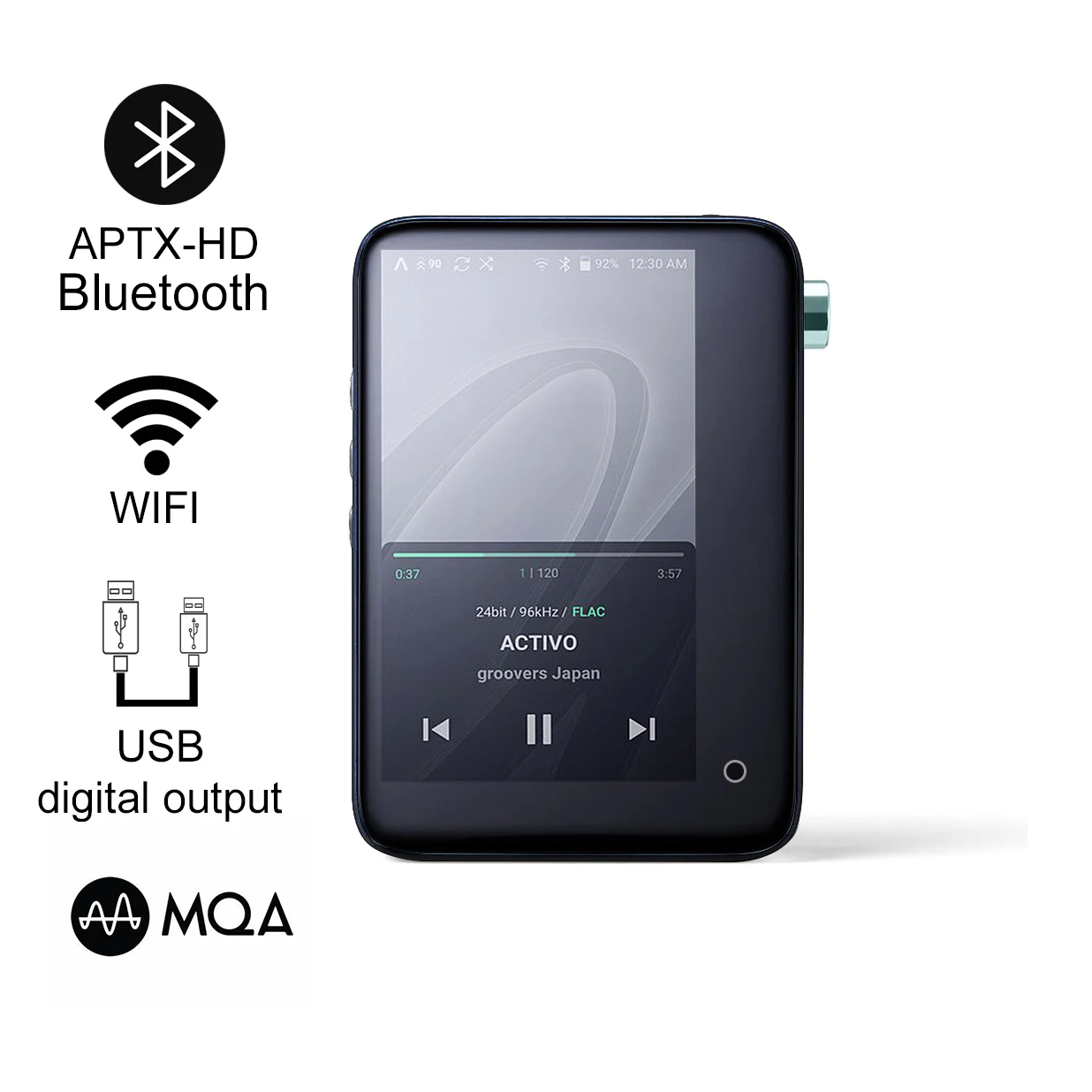 한정 수량 판매 ACTIVO CT10 MP3 플레이어(Bluetooth WiFi 포함) 고해상도 디지털 오디오 플레이어 USB DAC MQA DAP 포함 휴대용 HiFi 음악 플레이어 인생 최고의 제품!