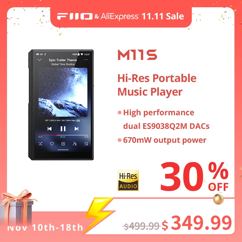 전세계가 주목하는 FiiO M11S 음악 플레이어 최고의 품질을 가진 제품입니다