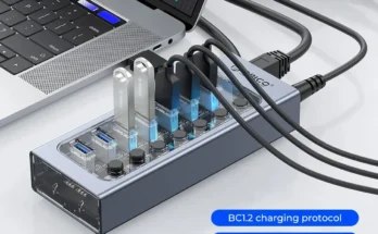 인생 최고의 제품 ORICO USB3.0 허브 맥북 휴대 전화 태블릿 용 12v 전원 어댑터가있는 알루미늄 산업용 7 포트 스플리터 스플리트 스위치 바로 품절될 인기 아이템!