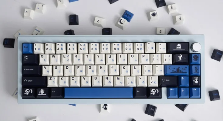 리뷰좋은 GMK 152 키 Midnight 기계식 키보드 PBT 키캡 전체 세트 염료 승화 체리 프로파일 적응 61/64/87 안 샀다면 후회할 거예요