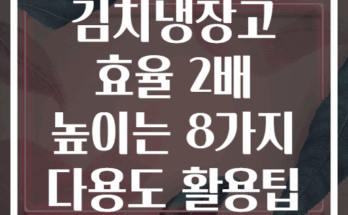 김치냉장고 효율 2배 높이는 8가지 다용도 활용팁