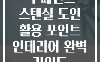 벽 페인트 스텐실 도안 활용 포인트 인테리어 완벽 가이드