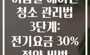 여름철 에어컨 청소 관리법 3단계: 전기요금 30% 절약 비법