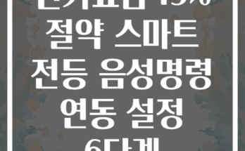 전기요금 15% 절약 스마트 전등 음성명령 연동 설정 6단계