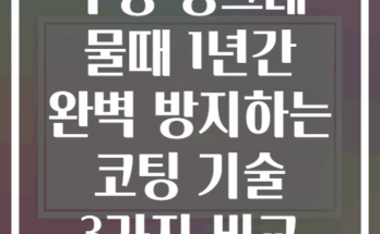 주방 싱크대 물때 1년간 완벽 방지하는 코팅 기술 3가지 비교