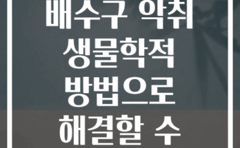 주방 싱크대 배수구 악취 생물학적 방법으로 해결할 수 있을까