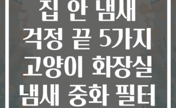 집 안 냄새 걱정 끝 5가지 고양이 화장실 냄새 중화 필터