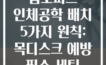 홈오피스 인체공학 배치 5가지 원칙: 목디스크 예방 필수 세팅